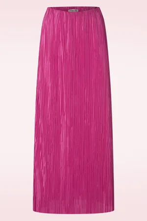 Vintage Chic Lilly Pleated maxi rok in fuchsia