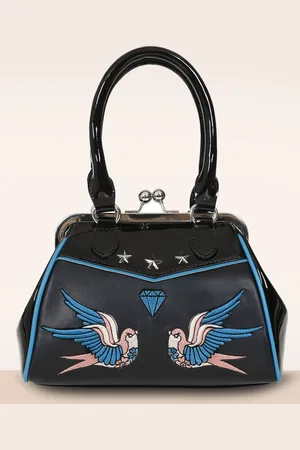 Banned Retro The Swallows Return handtas in zwart