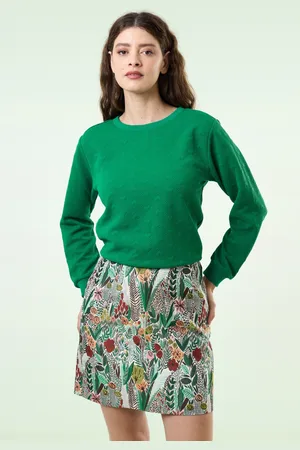 Louche Aubin Jungle jacquard a-lijn mini rok in multi