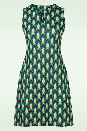 Vintage Chic Sammi Retro A-lijn jurk in multi