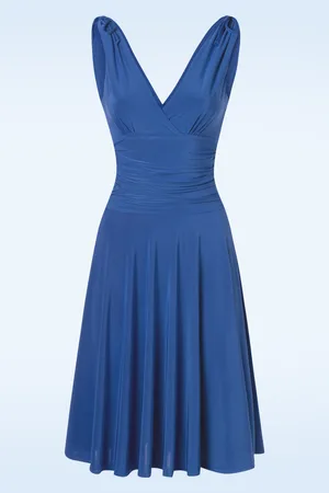 Vintage Chic Grecian jurk in korenbloem