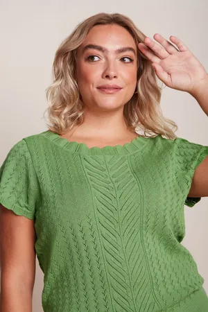 King Louie Audrey Rocky ajour top in jade