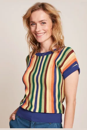 King Louie Boatneck Molo top in Blauw