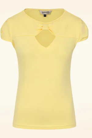 Banned Retro Be Free Jersey top in banaan