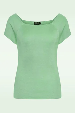 Zilch Kaylie top in jade groen
