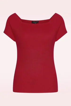 Zilch Kaylie top in robijnrood