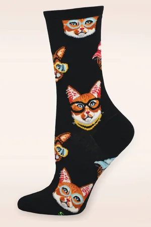 Socksmith One Cool Cat sokken in zwart