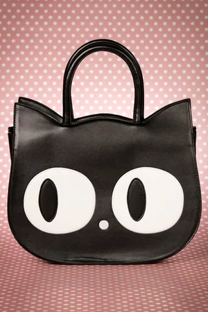 Banned Retro Lizzy de Big Eyed Cat tas in