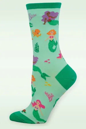 Socksmith Mermaid sokken in mintgroen