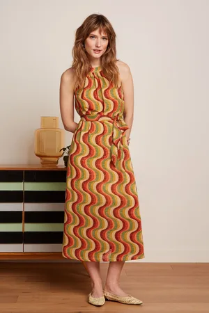 King Louie Virna Jiggy midi jurk in multi