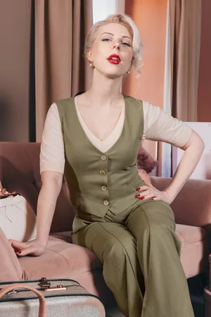 Femkit Lucy gilet in khaki