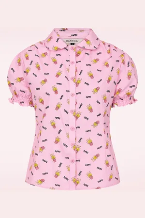 Banned Retro Star Popcorn blouse in