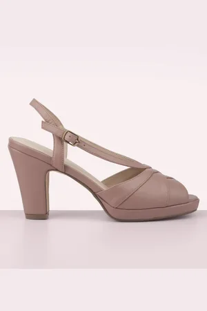 Chelsea Crew Arabel peeptoe sandaaltjes in mauve