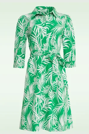 Smashed Lemon Bobbi jurk in groen en wit