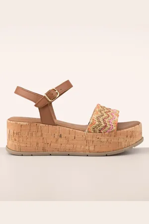 Tamaris Savannah sleehakken in bruin en multi