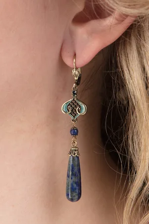 Lovely Lapis oorbellen in blauw