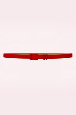 Banned Retro Cecile riem in krokodillenrood
