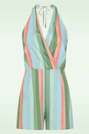 Banned Retro Imogen Lollipop Stripes playsuit in multi