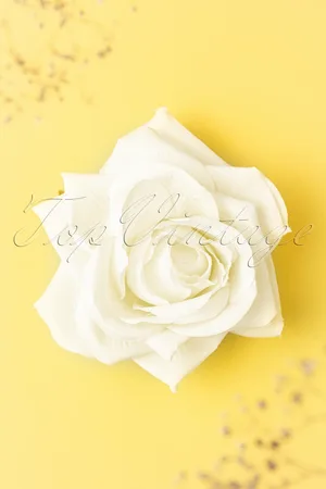 Banned Retro Scented Love Flower haarclip in romig wit