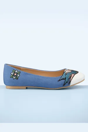 Banned Retro Marilou zwaluw ballerina flats in blauw
