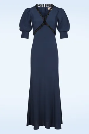 Timeless Kimberley maxi jurk in navy en zwart