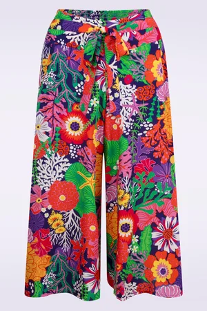 Blutsgeschwister Flotte Culottes broek in Coral Flower multi