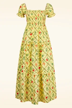 Glamorous Camille Floral maxi jurk in geel