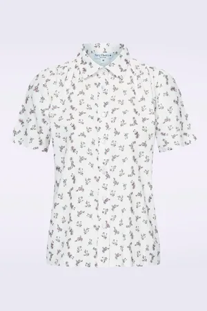 Very Cherry Montmartre Lavender Flower Fields blouse in