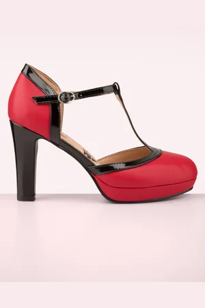 Banned Retro Country Rose Pumps in Rood