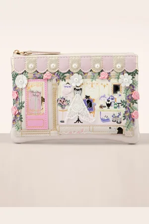 Vendula The Wedding Shop Zipper portemonnee in champagne