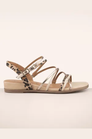 Tamaris Hannah Combi Leopard sandaaltjes in beige