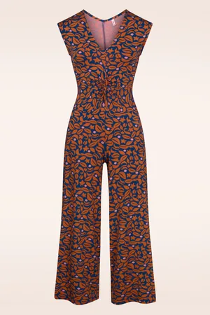 Blutsgeschwister Sensual Sensation Drapé jumpsuit in Midnight Coffee blauw