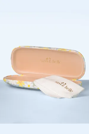 Sass & Belle Blauwe Daisy brillenkoker
