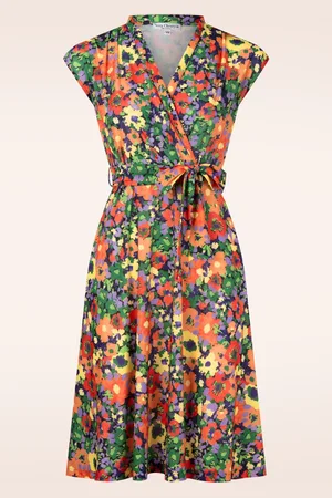 Very Cherry Cross Over Tuscany Flowers jurk in multi