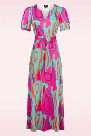 K-design Marlene Funky maxi jurk in multi