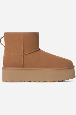 UGG ® Classic Mini Platform-laars voor dames in Brown, Maat 39, Suede