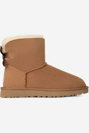 UGG ® Mini Bailey Bow II-laars voor dames in Brown, Maat 38, Suede