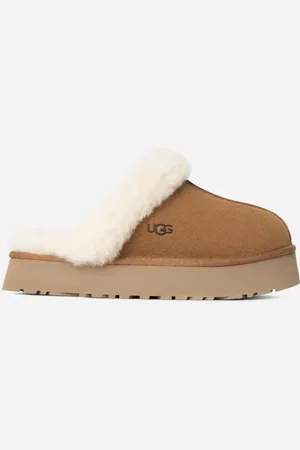 UGG ® Disquette-pantoffel voor dames in Brown, Maat 39, Suede
