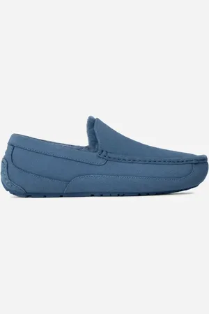 UGG ® Ascot-pantoffel voor heren in Blue, Maat 40, Suede