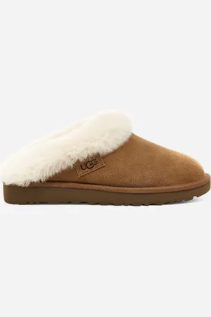 UGG ® Cl®ette Pantoffels voor Dames in Brown, Maat 36, Wol