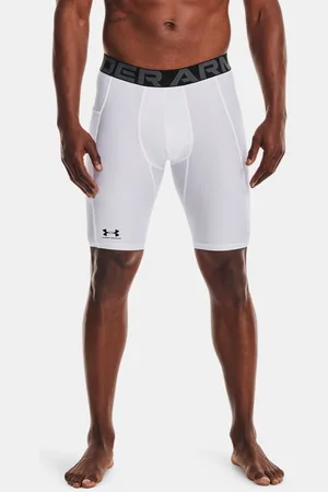 Under Armour Herenshorts HeatGear® Pocket Long Wit / Zwart L