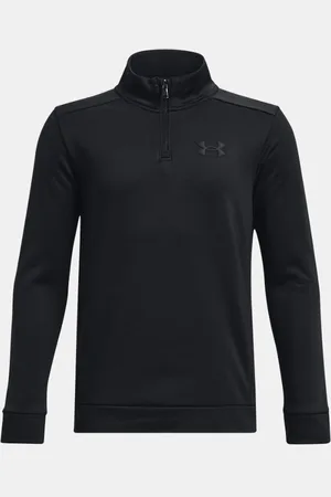 Under Armour Armour Fleece® met korte rits voor jongens Zwart / Zwart YLG (149 - 160 cm)