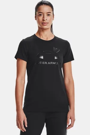 Under Armour Damesshirt Rival Logo met korte mouwen Zwart / Zwart L