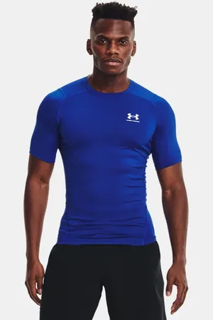 Under Armour HeatGear®-shirt voor heren met korte mouwen Royal / Wit L