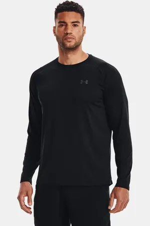Under Armour Herenshirt Tech™ met lange mouwen Zwart / Graphite 3XL