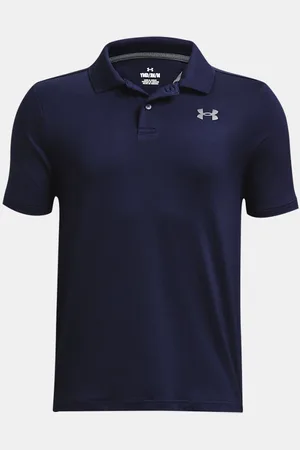 Under Armour Jongenspolo Matchplay Midnight Marineblauw / Pitch Grijs YLG (149 - 160 cm)