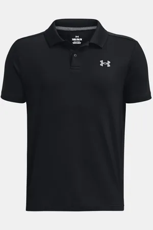 Under Armour Jongenspolo Matchplay Zwart / Pitch Grijs YLG (149 - 160 cm)
