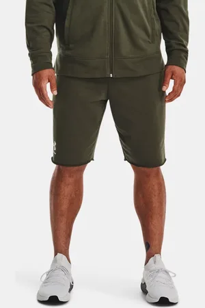 Under Armour Herenshorts Rival Terry Marine OD Groente / Onyx Wit 3XL