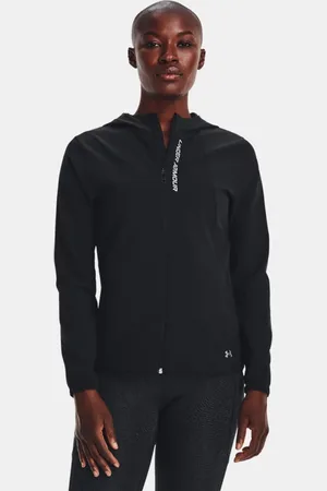Under Armour Damesjack OutRun The Storm Zwart / Reflecterend / Reflecterend L