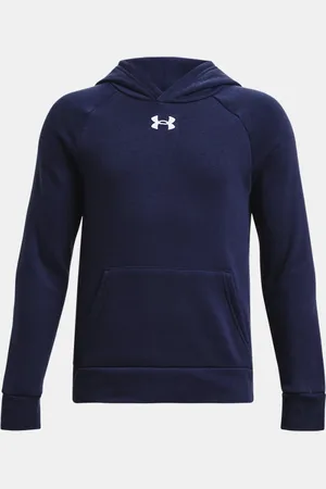 Under Armour Jongenshoodie Rival Fleece Midnight Marineblauw / Wit YLG (149 - 160 cm)